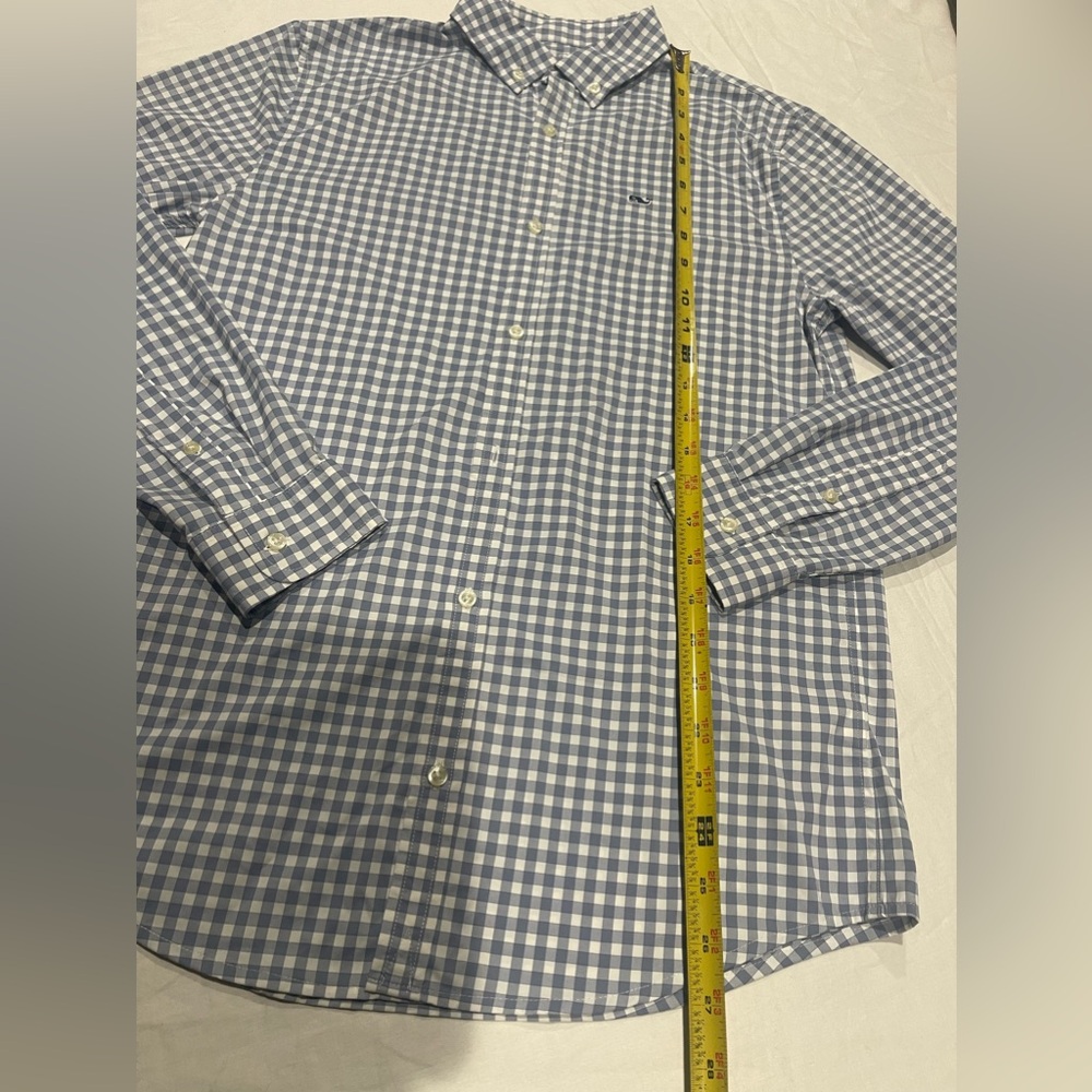 🐳Vineyard Vines Performance Long Sleeve Button Up Whale Shirt Kids Sz L(16) 🐳 - Picture 2 of 7